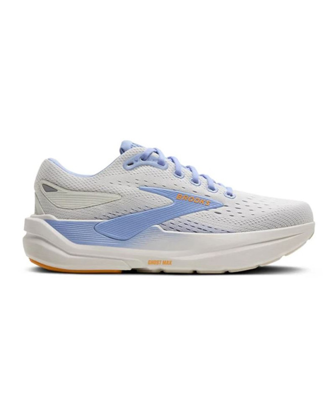 Sapatilhas de Running Brooks Ghost Max 3 Mulher Coconut/Azul Heron/Laranja