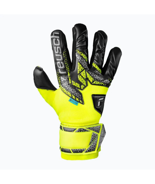 Luvas de goleiro de Futebol Reusch Attrakt Duo safe yell/silver