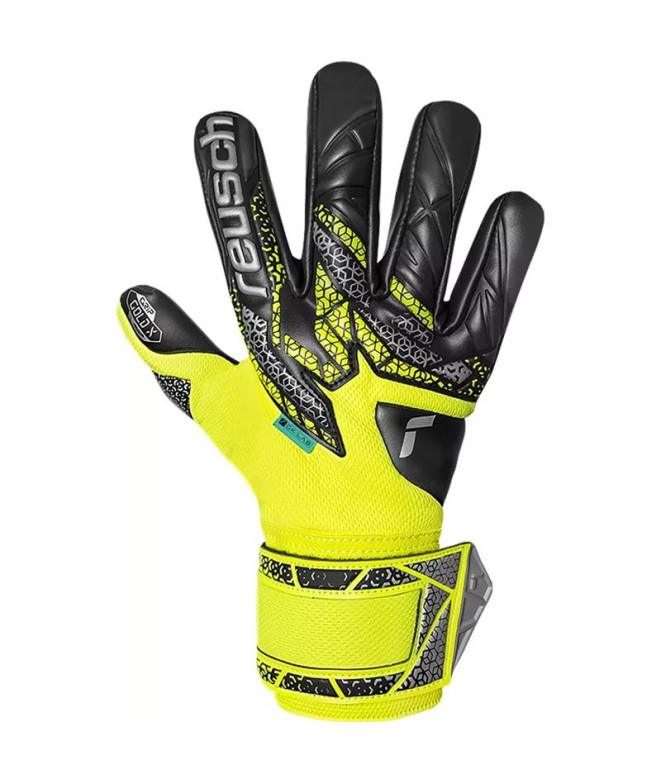 Luvas de goleiro de Futebol Reusch Attrakt Gold X Nc safe yell/silver