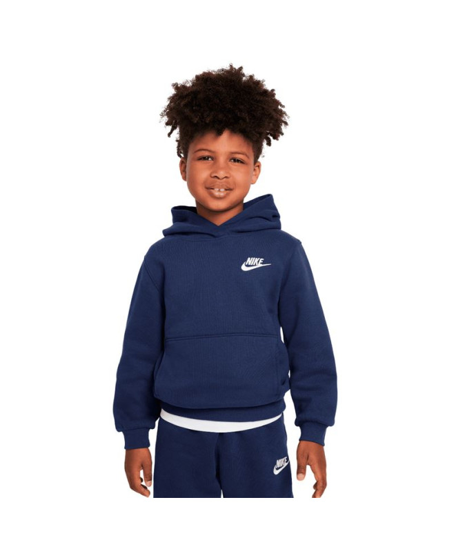 Moletom Nike Nkn N Nsw Club Fleece Lbr Po Infantil Azul Marinho