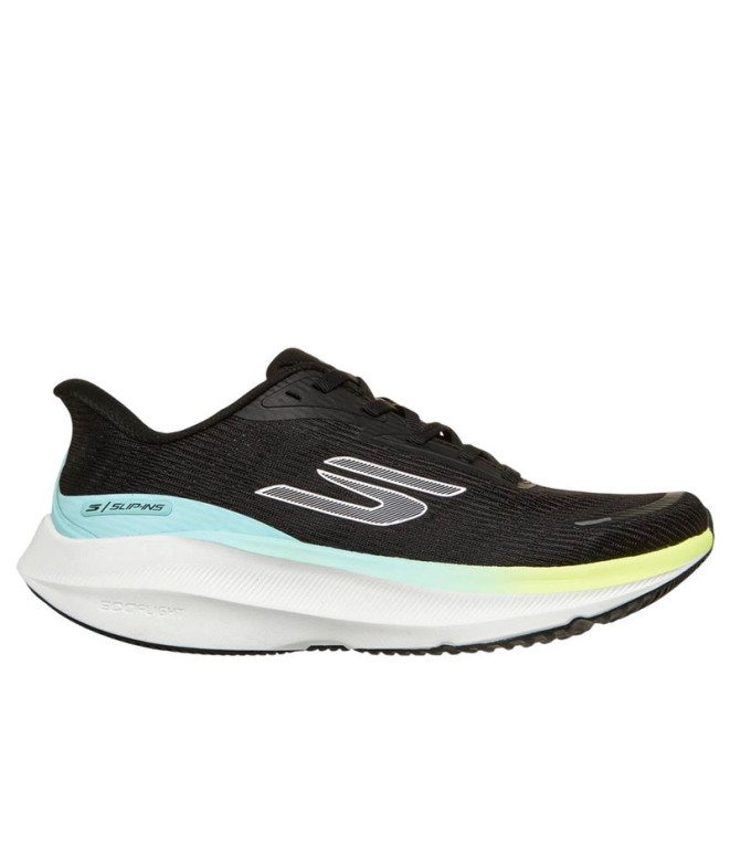 Sapatilhas Skechers Skx Aero Pulse Preto Têxtil/Amarelo/Azul Trim Mulher