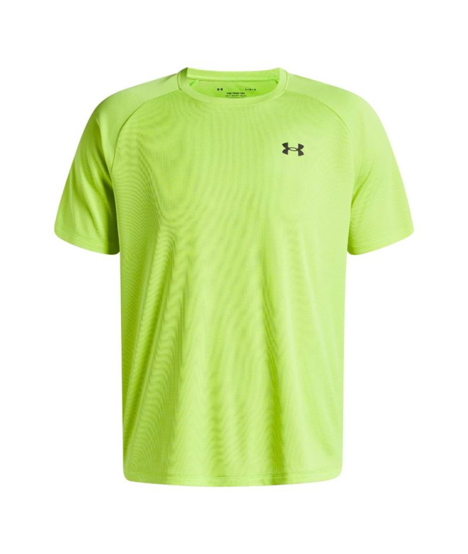 Camiseta de Fitness Under Armour Tech Textured Ss Homem Verde