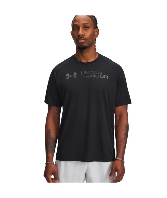 Camiseta de Fitness Under Armour Tech Reflective Ss Homem Preto