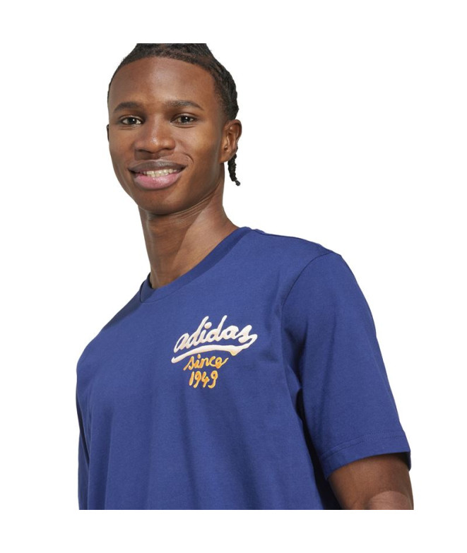 Camiseta adidas Sauce Homem Azul Escuro