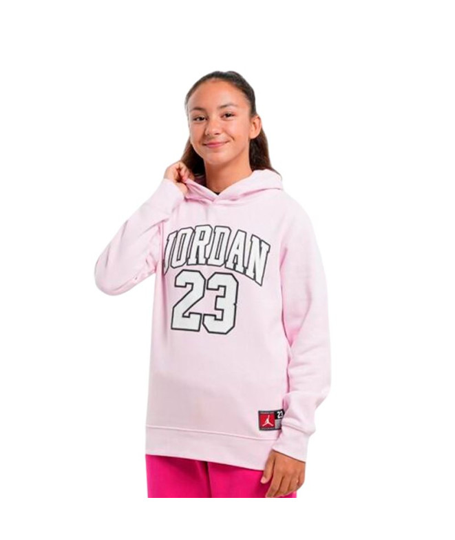 Sudadera Nike Jordan Hbr Flc Po Hoodie Niño Rosa
