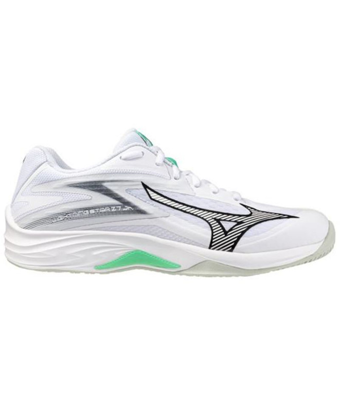 Zapatillas de Voleibol Mizuno Lightning Star Z7 Jr Infantil Blanco/Negro/Frozen Emerald