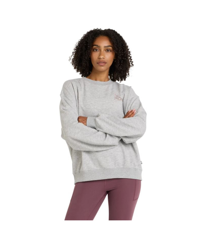 Sudadera New Balance Flower Shoe Crew Mujer Athlgrey Ag