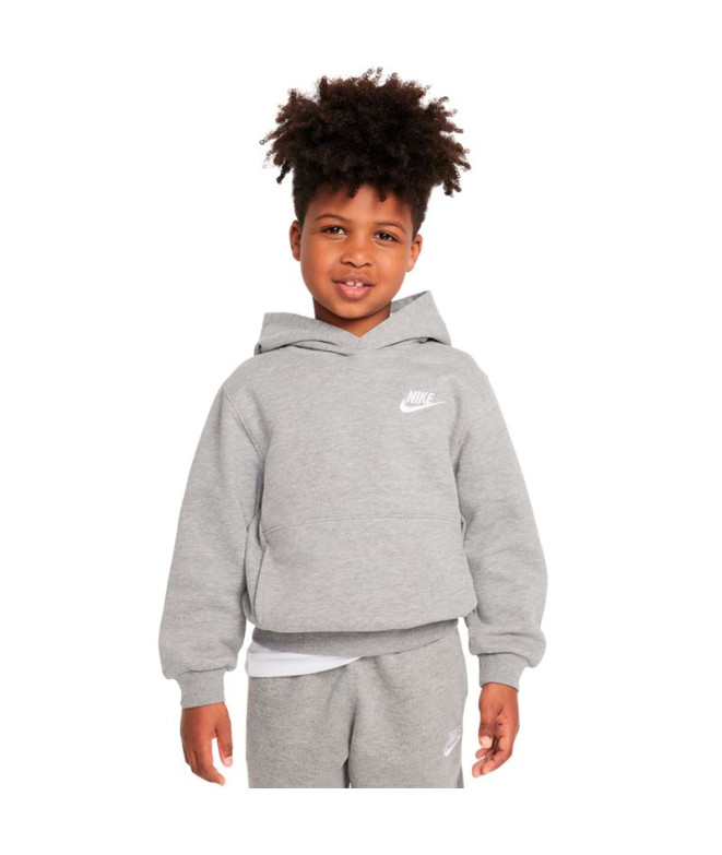 Moletom Nike Nkn N Nsw Club Fleece Lbr Po Infantil Cinza