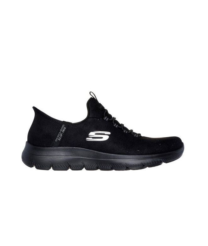 Sapatilhas Skechers Summits Black Mesh/Trim Mulher