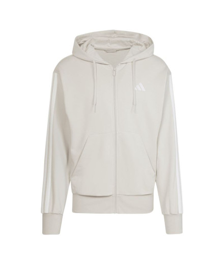 Chaqueta adidas 3 Bandas French Terry Fz Hd Hombre Beige