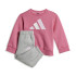 Conjunto adidas Big Logo Fl Jogger 240 Bebês Rosa/Cinza