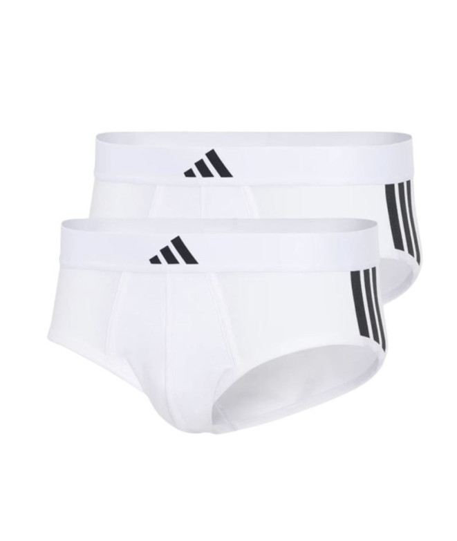 Slip adidas Slip Low Rise 3 Stripes Active Flex Cotton Homme Blanc