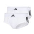 Cuecas adidas Slip Baixo 3 Listras Active Flex Algodão Homem Branco