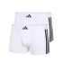 Cuecas Boxers adidas Baixa Cintura 3 Listras Active Flex Algodão Branco