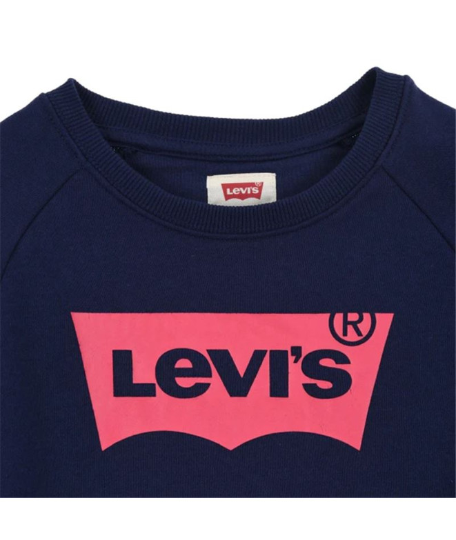 Sweat Levi's Batwing Crewneck Fille Médiéval Bleu