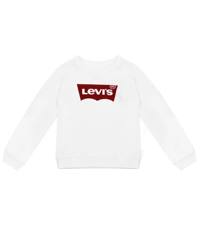 Moletom Levi's Key Item Logo Crew Menina Branco/Vermelho
