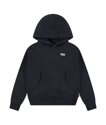 Sudadera Levis Batwing Patch Hoodie Niña Negro