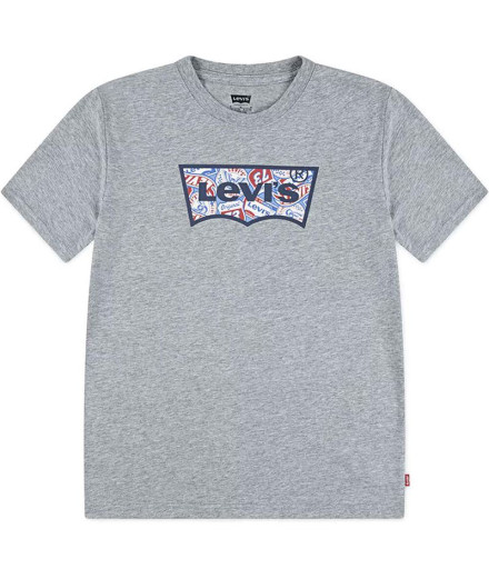 T-shirt Levis Lvb On The Road Batwing Tee Enfant Gris T-shirt Levis Lvb On The Road Batwing Tee Enfant Gris