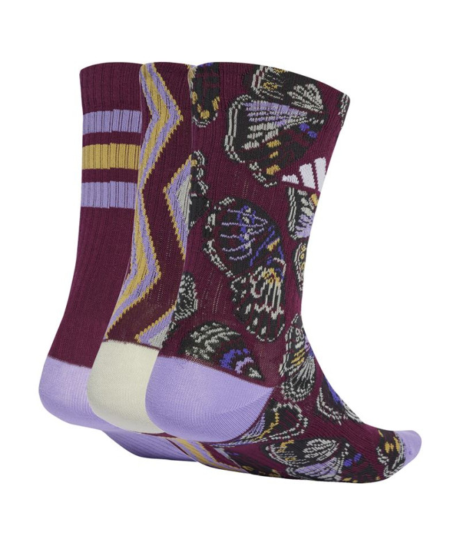 Meias adidas Farm 3Pp Mulher Multicolorido