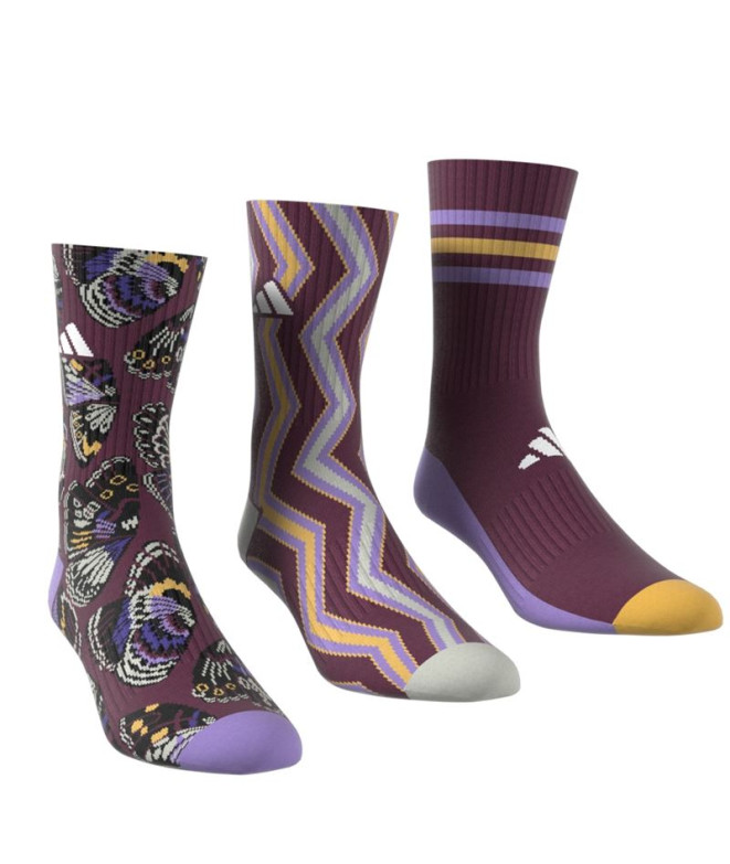 Meias adidas Farm 3Pp Mulher Multicolorido