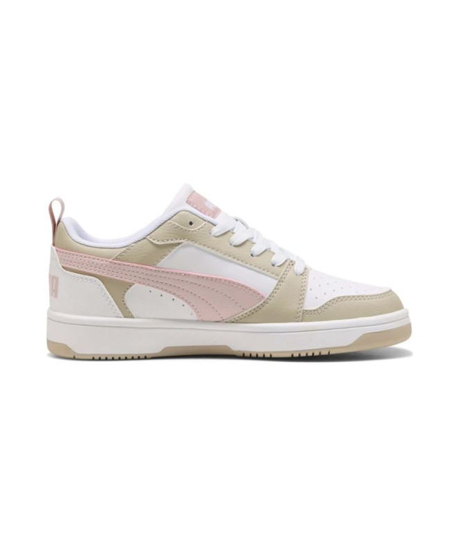 Chaussures Puma Rebound V6 Lo Blanc-Mauv Bébés