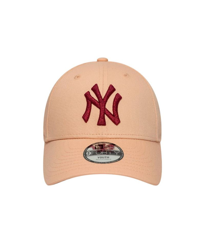 Gorra New Era CHYT METALLIC 9FORTY New York Yankees PRS Pastel Rosa Infantil