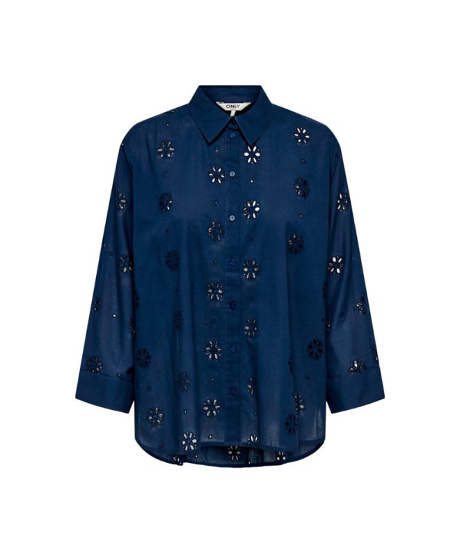 Camisa Only Onlnew Lina GraceBrod Angl Negro Iris Mujer