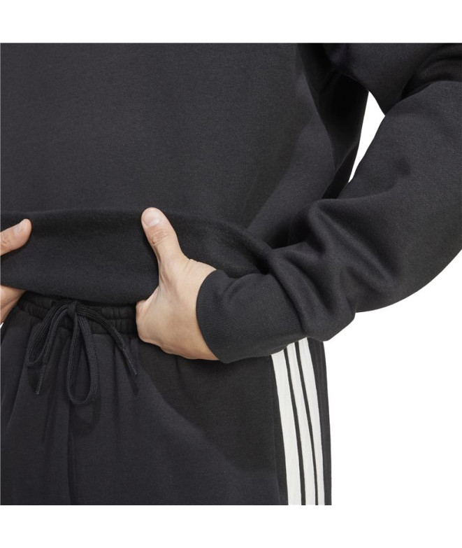 Sudadera adidas Linear Fleece Hombre Negro/Blanco