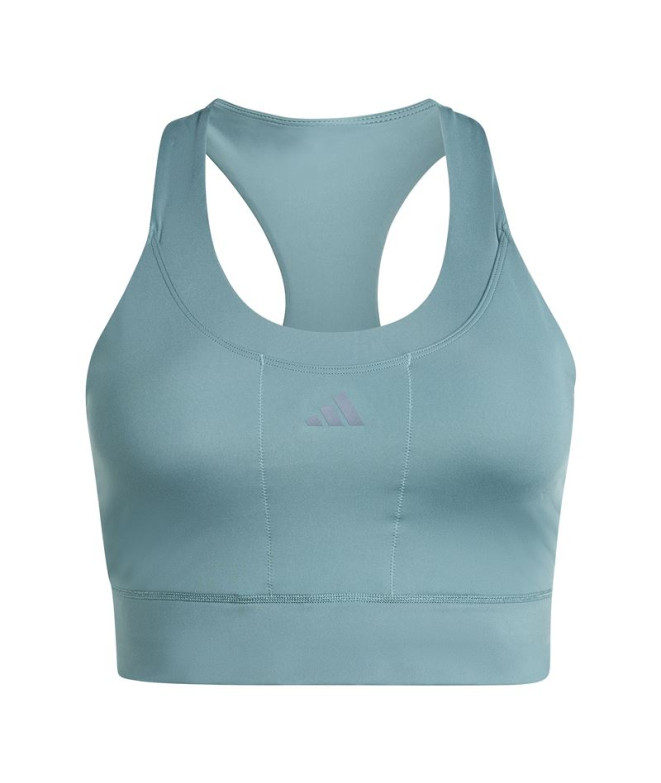 Sutiã esportivo de Fitness adidas Run Pkt Ms Bra Mulher Azul