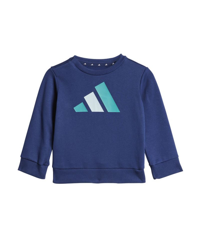 Conjunto adidas Big Logo Fl Jogger 240 Bebês Azul