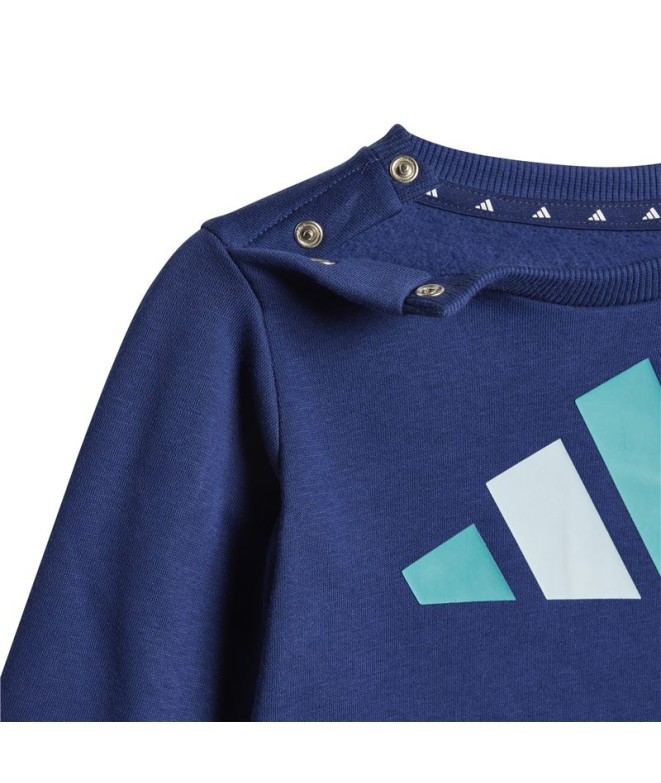 Conjunto adidas Big Logo Fl Jogger 240 Bebês Azul