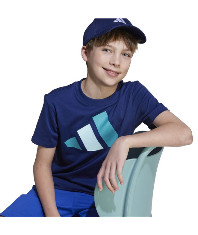 T-shirt adidas Big Logo 160 Enfant Bleu Foncé