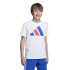 T-shirt adidas Big Logo 160 Enfant Blanc/Bleu