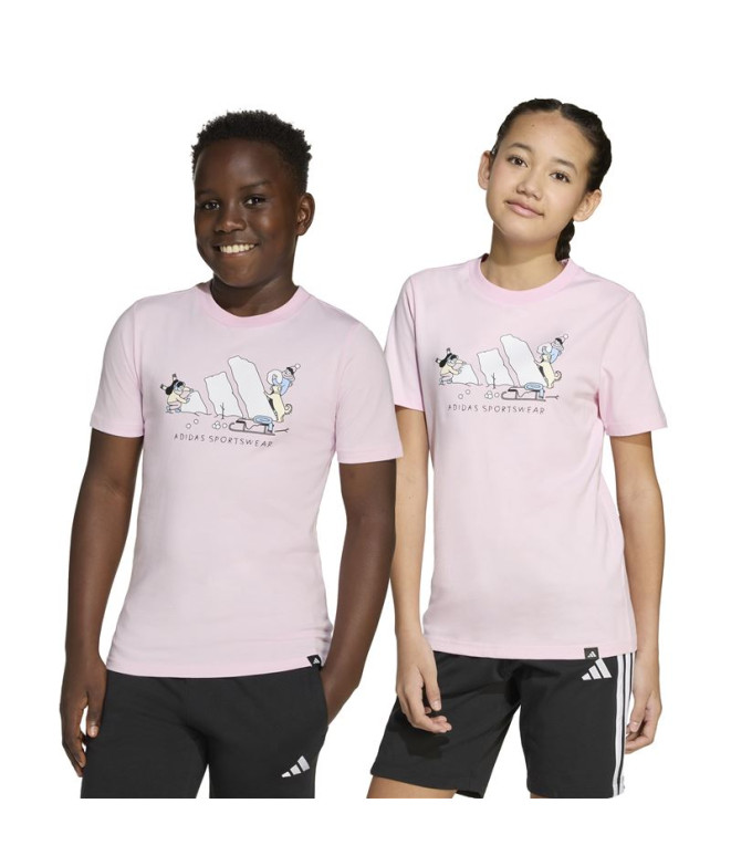 Camiseta adidas Sports Infantil Rosa