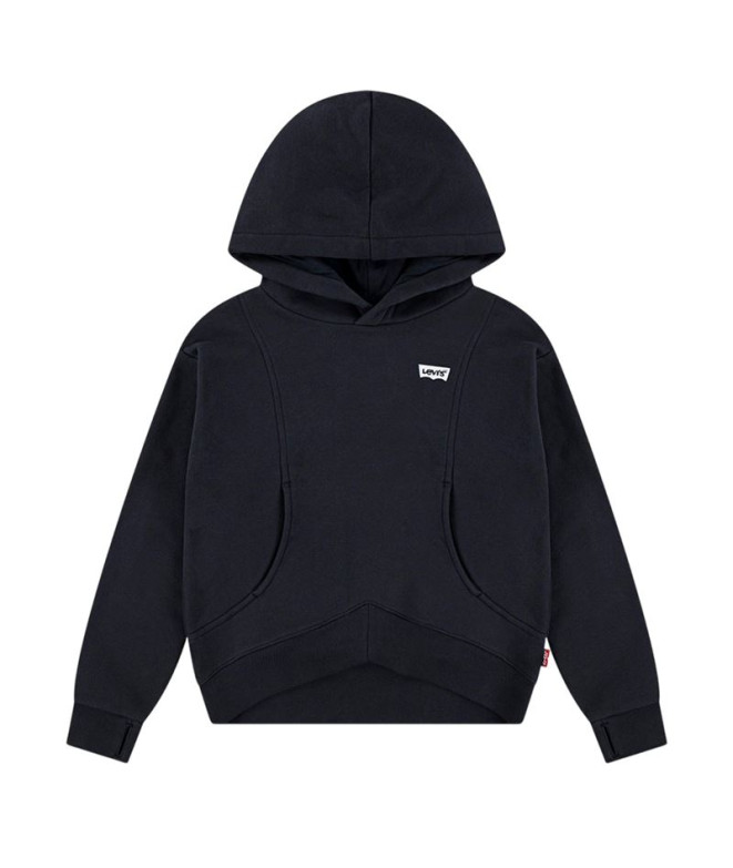 Sudadera Levis Lvg Batwing Patch Hoodie Niña Negro