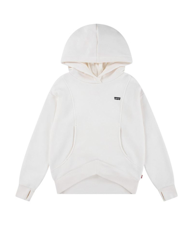 Sudadera Levis Batwing Patch Hoodie Niña Blanco