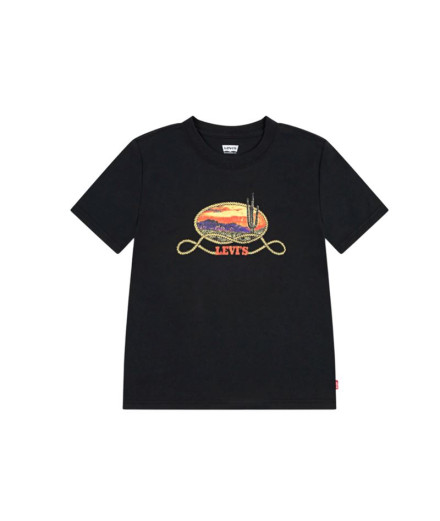 Camiseta Levis Lvb Cactus In The Sunset Tee Niño Negro