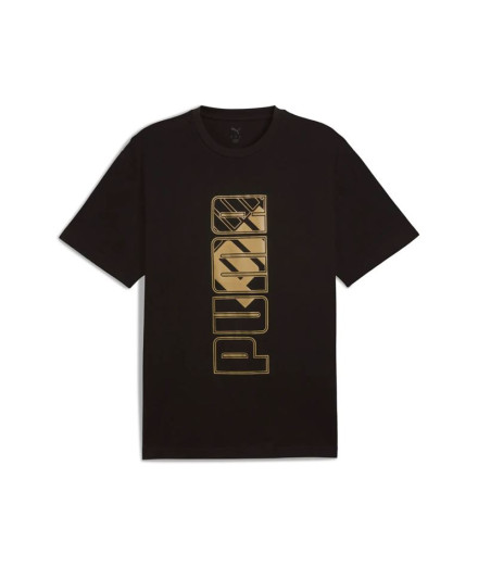 T-shirt Puma Maximal Metallic Relaxed Tee Homme Noir