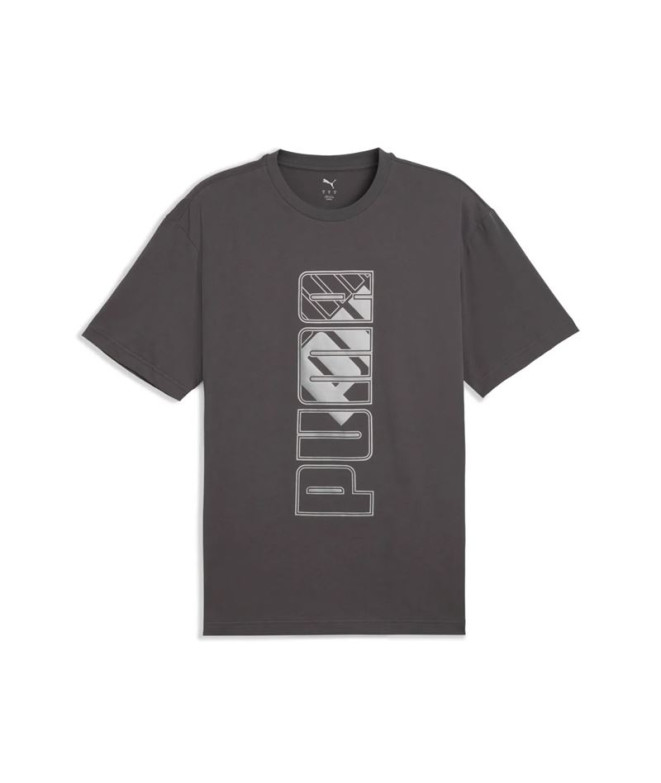T-shirt Puma Maximal Metallic Relalxed Homme Gris Pâle