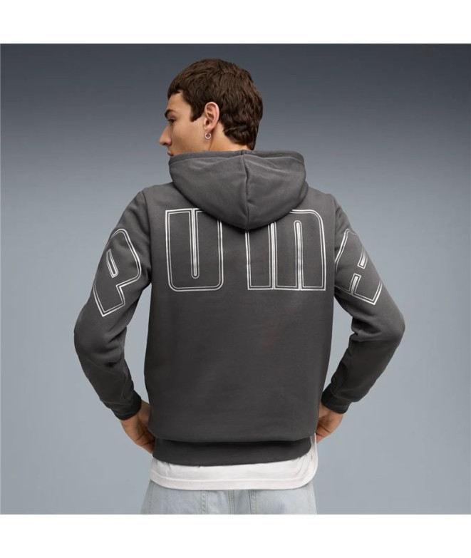 Sweat Puma Maximal Metallic Homme Gris Foncé
