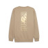 Sweat Puma Maximal Metallic Relaxed Homme Café Glacé