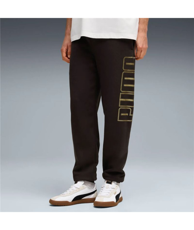 Calça Puma Maximal Metallic Swe Homem Preto