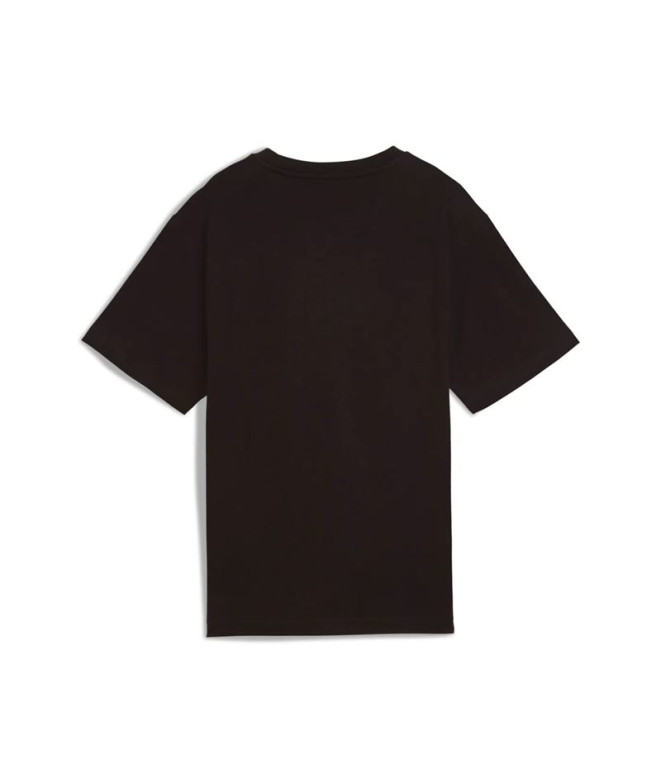 Camiseta Puma Maximal Metallic Relaxed Mujer Negro