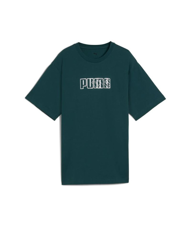 Camiseta Puma Maximal Metallic Relaxed Mulher VerdeTerrain