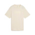 Camiseta Puma Maximal Metallic Relaxed Mulher Bege