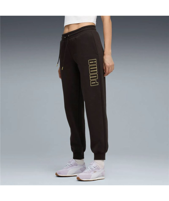Calça Puma Maximal Metallic Sweatpants Mulher...