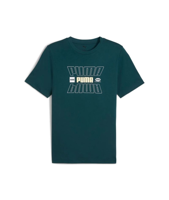 Camiseta Puma Essentials Logo Lab Holiday,Green Terrain, Hombre