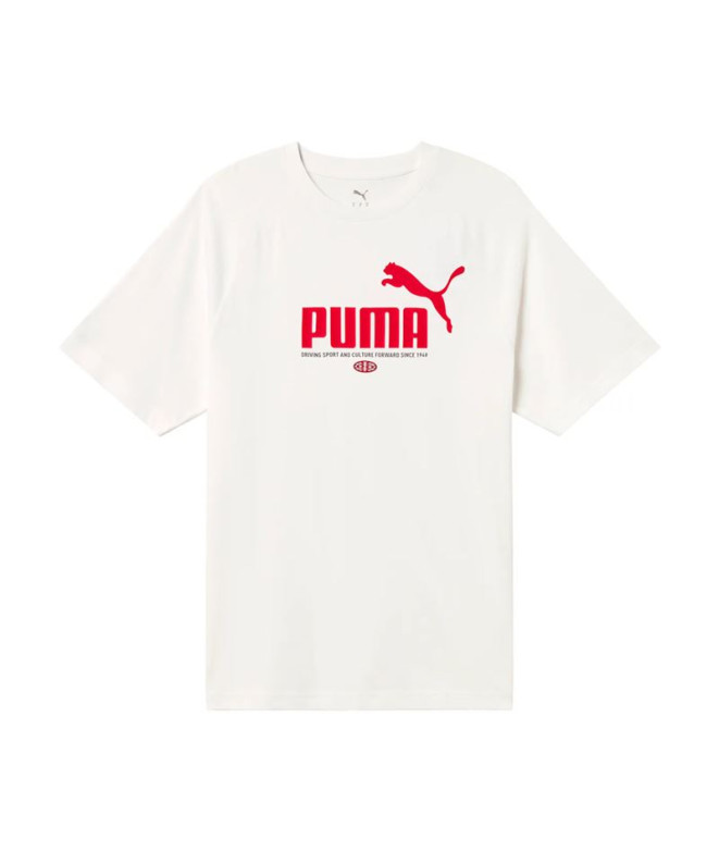 T-shirt Puma Graphic Relaxed White Homme