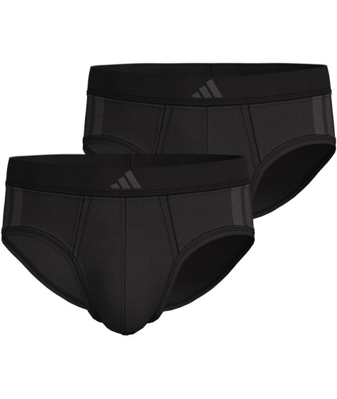 Cuecas adidas Slip Low Rise 3 Stripes Active Flex Cotton Homem Preto