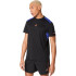 Camiseta de Pádel ASICS Padel Court Ss Top Homem Preto/Azul Cobalto